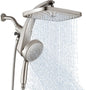BOZYBO Rain Shower Head with Handheld: High Pressure Shower Heads with Handheld Spray Combo, 12" Rainfall Shower Head and 9 Sprays Hand Showerheads with Magnetic Docking and Power Jets, Chrome
