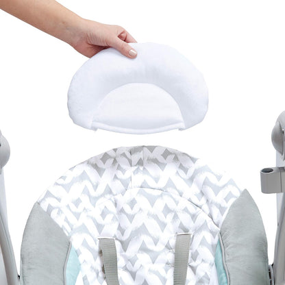 Ingenuity ConvertMe 2-in-1 Kompakte tragbare automatische Babyschaukel & Babysitz, batteriebetriebene Vibrationen, Naturgeräusche, 0-9 Monate 2,7-9 kg (Raylan)