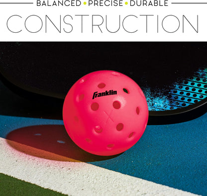 Franklin Sports Outdoor-Pickleballs – X-40 Pickleballbälle – von USA Pickleball (USAPA) zugelassen – offizieller US Open Ball – 3er-, 12er- und 100er-Bulk-Packs Pickleballs