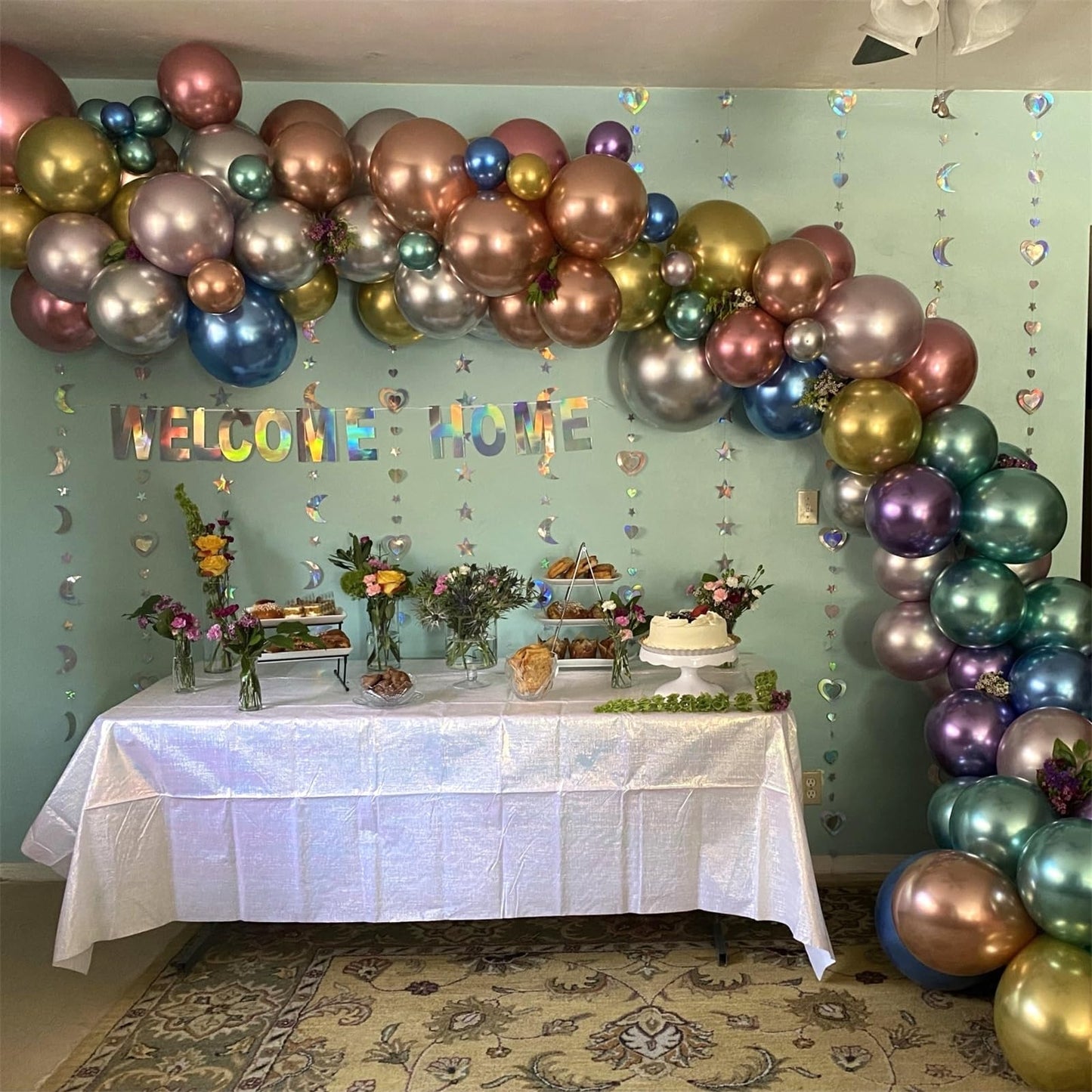 Pastellrosa und lilafarbene Ballons, 12-Zoll-Metallic-Lila-Flieder-Pink-Konfetti-Ballon-Set für Mädchen, Frauen, Kpop, Schmetterling-Geburtstag, Babyparty, Brautparty, Hochzeit, Prinzessin, Disco, Musikparty-Dekorationen