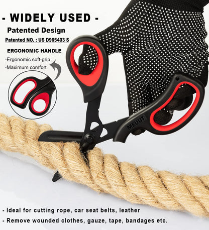 MEUUT 2 Pack Medical Scissors Trauma Shears for Left and Right Hand -Patented Bandage Scissors All Purpose with Non-Stick Blades, Surgical Grade Shears Stainless Steel EMT Scissors for Nurses EMT