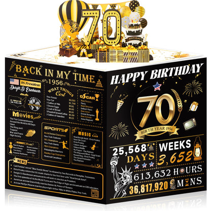 21st Birthday Card,3D Pop Up Funny 21st Birthday Decorations for Girls Granddaughter Sister,Happy 21 Year Old Birthday Gift for Daughter,Great 21Year Old Gifts Idea for Her,Jumbo Rose Glod In 2005