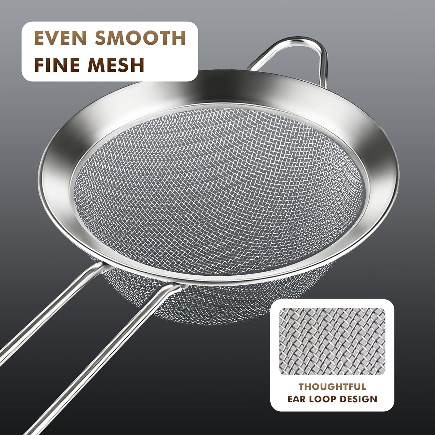 NileHome 3 Piece Mesh Strainers: A Kitchen Essential