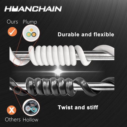 HUANCHAIN Indoor Outdoor Black Extension Cord 25 ft Waterproof, 16/3 Gauge Flexible Cold-Resistant Appliance Cable Outside, 13A 1625W 16AWG SJTW, 3 Prong Electric Cord, ETL