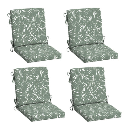 Arden 2-Pack Outdoor Patio Dining Chair Cushion, 20x44, Rain-Proof Seat Pad, Fade-Resistant Outdoor Cushion Black Cabana Stripe