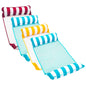 Aqua 4-in-1 Monterey Hammock Pool Float & Water Hammock, Multi-Purpose, Inflatable Pool Floats for Adults, Patented Thick, Non-Stick PVC Material, One Light Blue & One Navy/White Stripe, 2-Pack