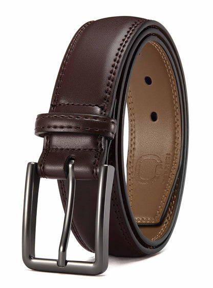 CHAOREN Men's Leather Belt - 1 3/8" Dress Belt for Business & Casual Wear