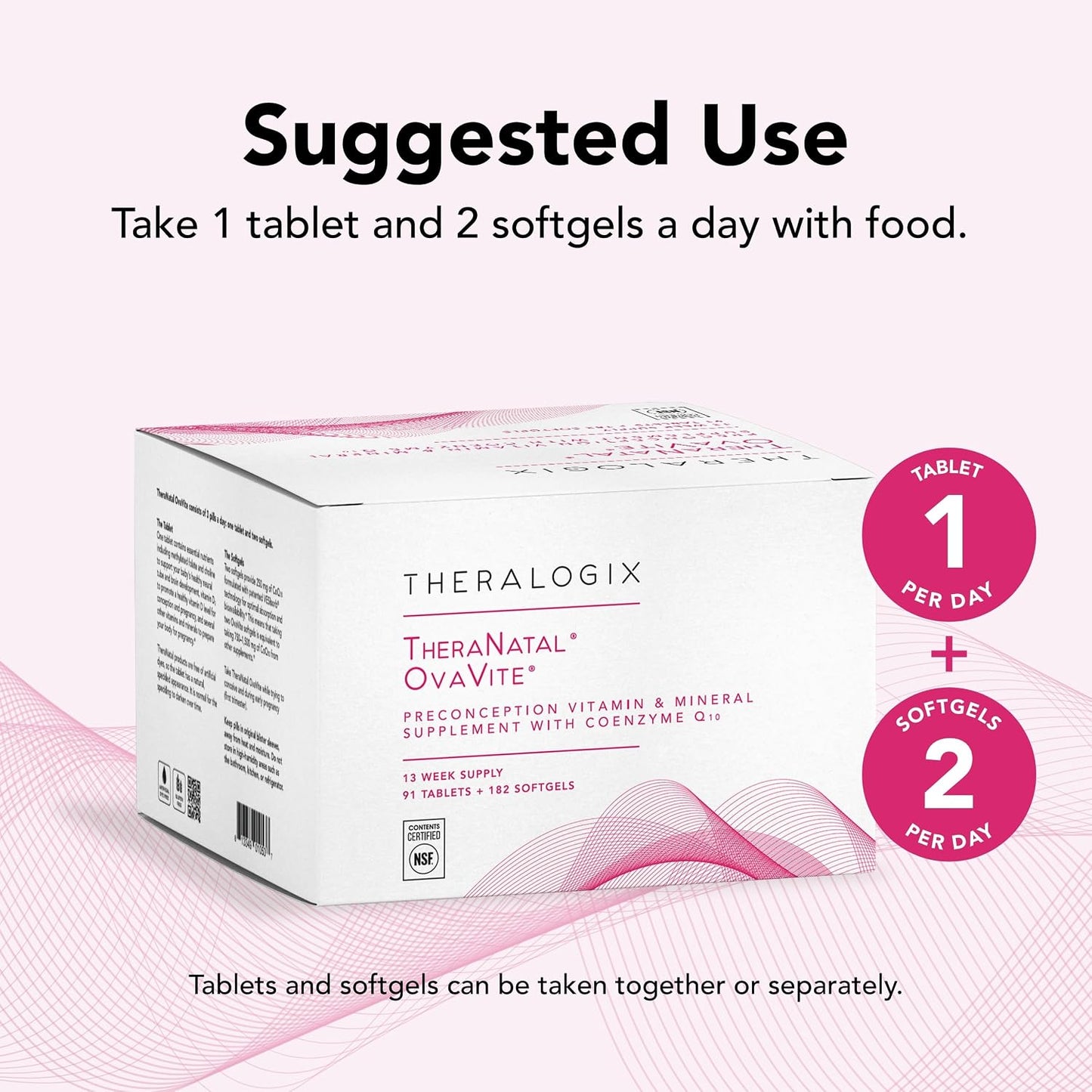 Theralogix TheraNatal OvaVite Preconception Vitamins + OvaNAD+ Egg Quality Support Bundle, (Pack of 2)
