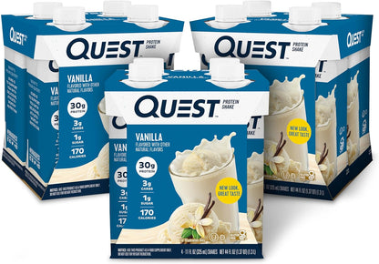 Quest Nutrition Vanilla Protein Shake, High protein, Low Carb, Gluten Free, Keto Friendly, 12Count
