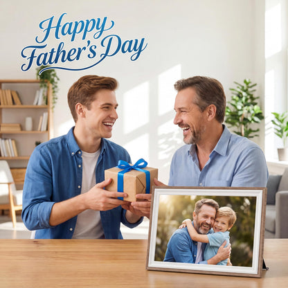 Frameo 10.1 Inch WiFi Digital Picture Frame, Smart Cloud Electronic Photo Frame with HD IPS Touch Screen Slideshow 32GB Memory Auto-Rotate Wall Mount, Share Photos/Videos from Phone - Gifts for Mom