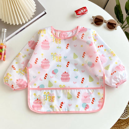 PandaEar 3er Pack Langarm-Lätzchen | Wasserdichtes Lätzchen mit langen Ärmeln für Babys, Säuglinge, Kleinkinder von 6–36 Monaten (Tier)