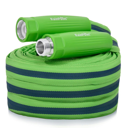 RAINPOINT Garden Hose 100FT, Up to 60% Lighter Non-Expanding Water Hose with TPE Inner Tube, Lightweight & Flexible Anti-Kink Hose, 800D Oxford Fabric, Weather-Resistant, 450PSI Burst, 3/4" Fittings