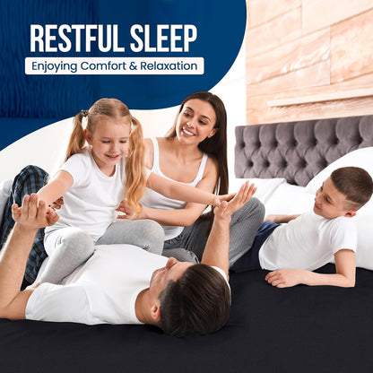 Utopia Bedding Wasserdichter Matratzenschoner für Doppelbetten/Full Size, Premium Frottee Matratzenbezug 200 g/m², Atmungsaktiv, Spannbetttuch-Stil mit dehnbaren Taschen (Weiß)