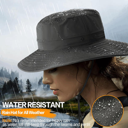 Sonnenhut für Herren und Damen UPF 50+ Schutz – Breiter Krempenhut für Outdoor-Wandern, Wasserabweisender faltbarer Hut zum Angeln