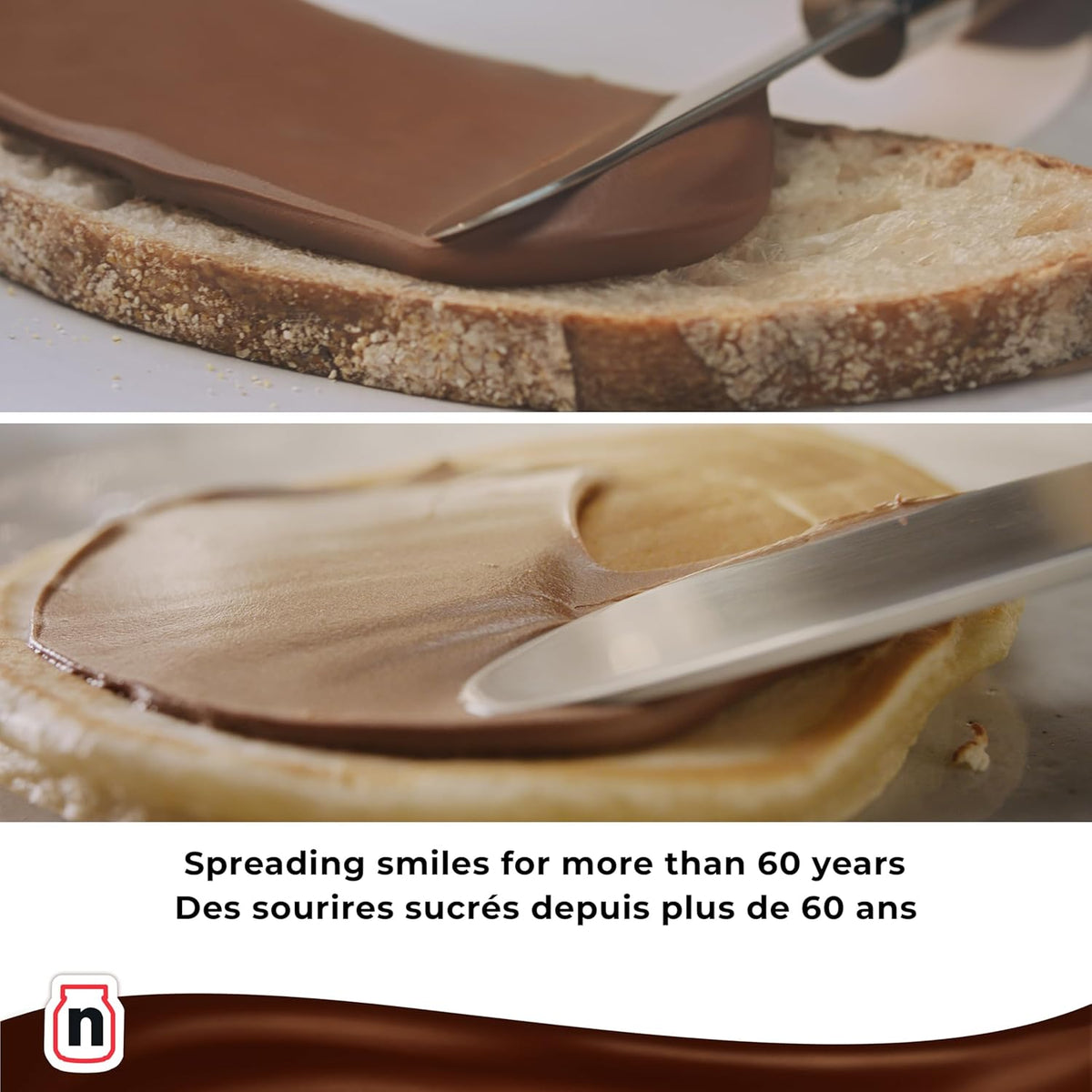 NUTELLA Hazelnut Spread with Cocoa for Breakfast; Bulk 1 Kilogram Jar (Pack of 2)