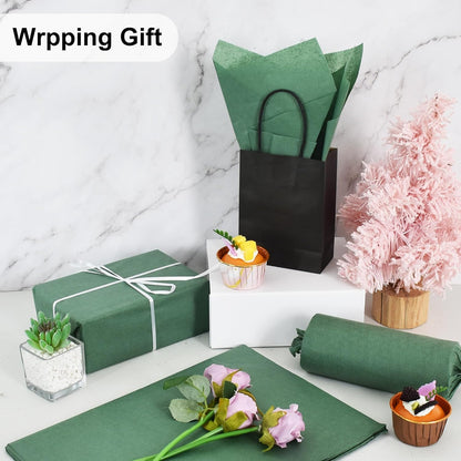 100 Blatt Seidenpapier Salbeigrün 35x50cm Geschenkpapier Seidenpapier Großpackung für DIY-Projekte Geschenktüten Geschenkverpackungen Hochzeiten Valentinstag Ostern Weihnachten und Geburtstagsfeiern Basteln