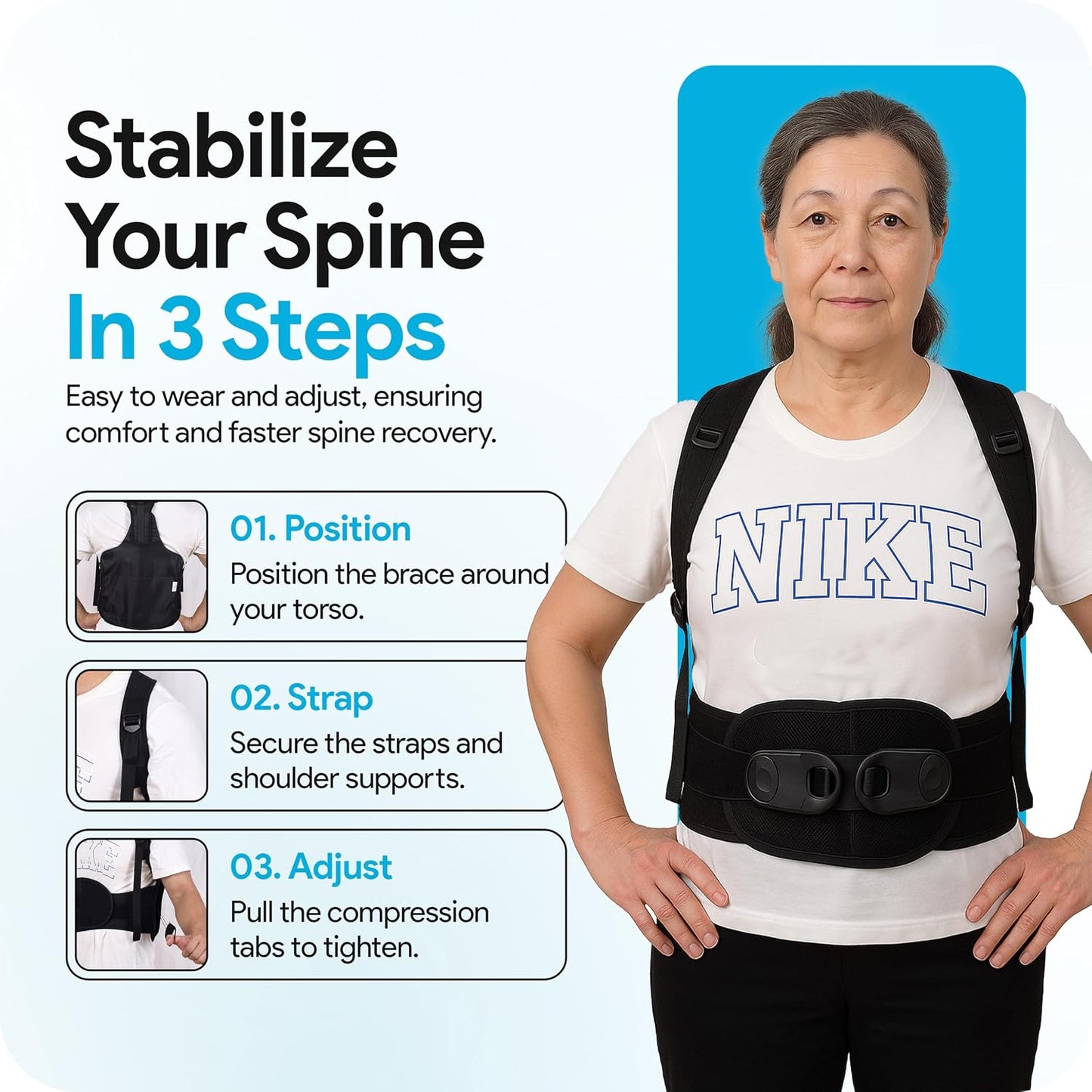 Comfyorthopedic TLSO Thoracic Full Back Brace L0456/L0457 – Medical Grade Upper & Lower Spine Support with Back Compression for Scoliosis, Kyphosis & Post-Surgery Pain Relief, Men & Women