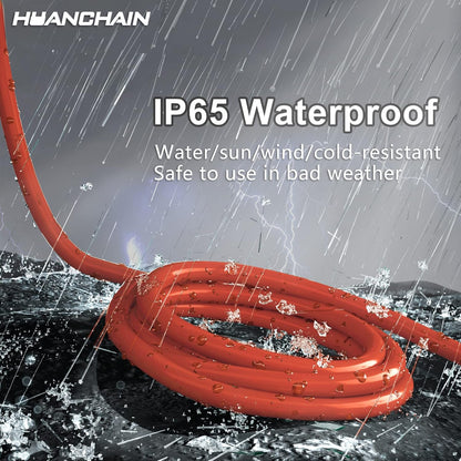 HUANCHAIN Indoor Outdoor Black Extension Cord 25 ft Waterproof, 16/3 Gauge Flexible Cold-Resistant Appliance Cable Outside, 13A 1625W 16AWG SJTW, 3 Prong Electric Cord, ETL