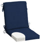 Arden 2-Pack Outdoor Patio Dining Chair Cushion, 20x44, Rain-Proof Seat Pad, Fade-Resistant Outdoor Cushion Black Cabana Stripe