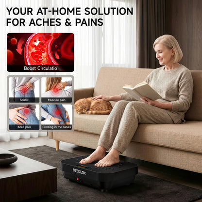 SEDOZIK Vibration Plate Exercise Machine, Vibration Plate for Lymphatic Drainage Weight Loss, 450 Lbs Capacity Full Body Vibrating Platform Workout Equipment with Bluetooth for Home Women Men