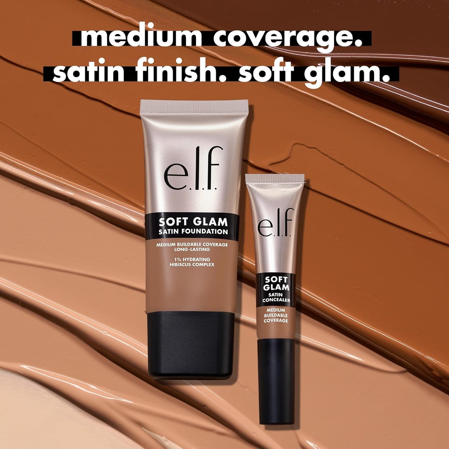 e.l.f. Soft Glam Satin Concealer, Mittlere Deckkraft für Unreinheiten & Unteraugen, knitterfest, langanhaltend, vegan & tierversuchsfrei, 10 Fair Cool