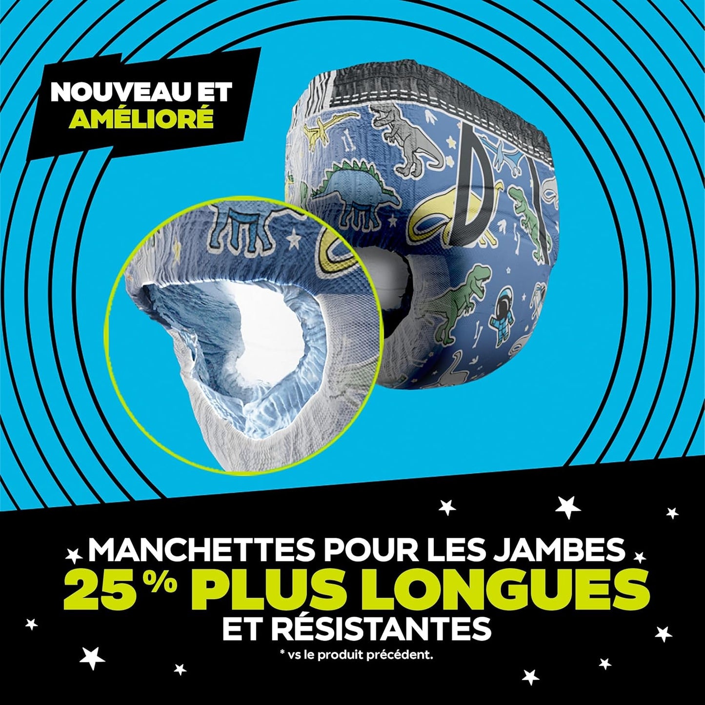 Ninjamas Boys Bedwetting Underwear, Overnight Protection, Ultra Absorbent, Hypoallergenic, Size S/M (17-32 kg), 44 Count,