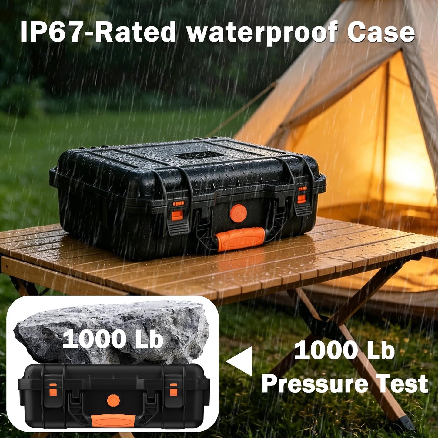 IP67 Waterproof Case for Starlink Mini, Hard Carrying Case for Starlink Mini Dish with Precision Cut Foam, Shockproof Travel Bag for Camping, RV, Hiking, Green
