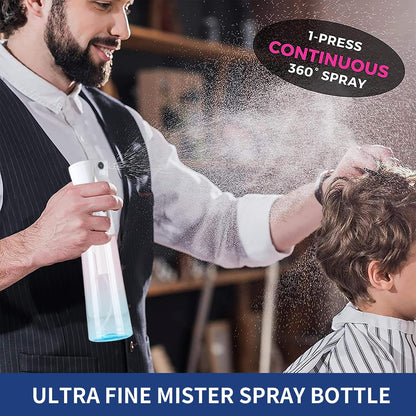 TANSHINE Kontinuierliche Haar Pflanze Mister Sprühflasche Fein Leer Klein Nebelsprühflaschen Nebelsprüher Wasser Alkohol Reinigungs Sprühnebel Flasche für Lockenhaar Styling Produkte,Pflanzen, 200ml,Klar