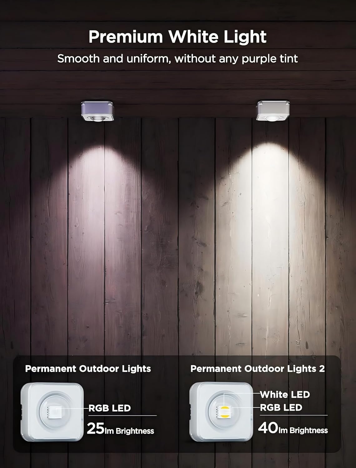 Govee Permanent Outdoor Lights 2, 100ft RGBIC Outdoor Lights with 72 LED Lights, IP67 Waterproof, 100 Scene Modes with 40lm White for Outdoor Decorations, Works with Alexa, Google Assistant, White