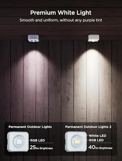 Govee Permanent Outdoor Lights 2, 100ft RGBIC Outdoor Lights with 72 LED Lights, IP67 Waterproof, 100 Scene Modes with 40lm White for Outdoor Decorations, Works with Alexa, Google Assistant, White