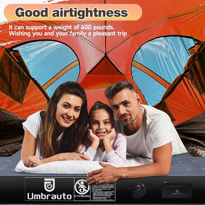 Umbrauto Car Air Mattress Backseat| Inflatable Truck Back Seat Camping Airbed for SUV Rear Seat, Blow Up Sleeping Travel Bed for Van Trunk with Pump & Pillows