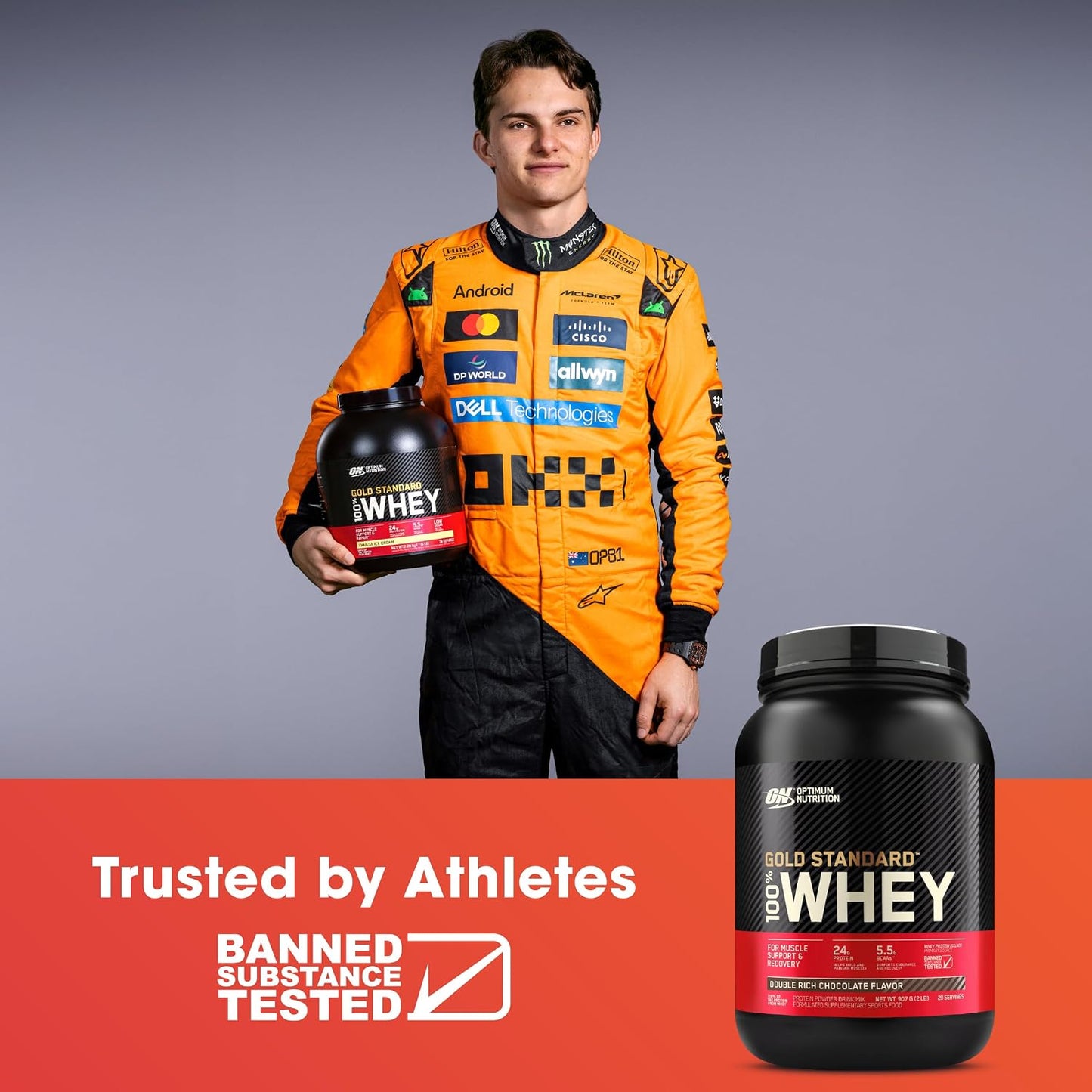 OPTIMUM NUTRITION Gold Standard 100% Whey Protein Powder, Double Rich Chocolate, 2.27kg - [packaging may vary]
