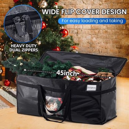 TAILI 69 Gallon Extra Large Storage Bags, XXL Blue Heavy Duty Moving Bags For Storage with Visible Window, Wrap Around Handles, Totes for Space Saving, Alternative to Moving Boxes (2 Pack)