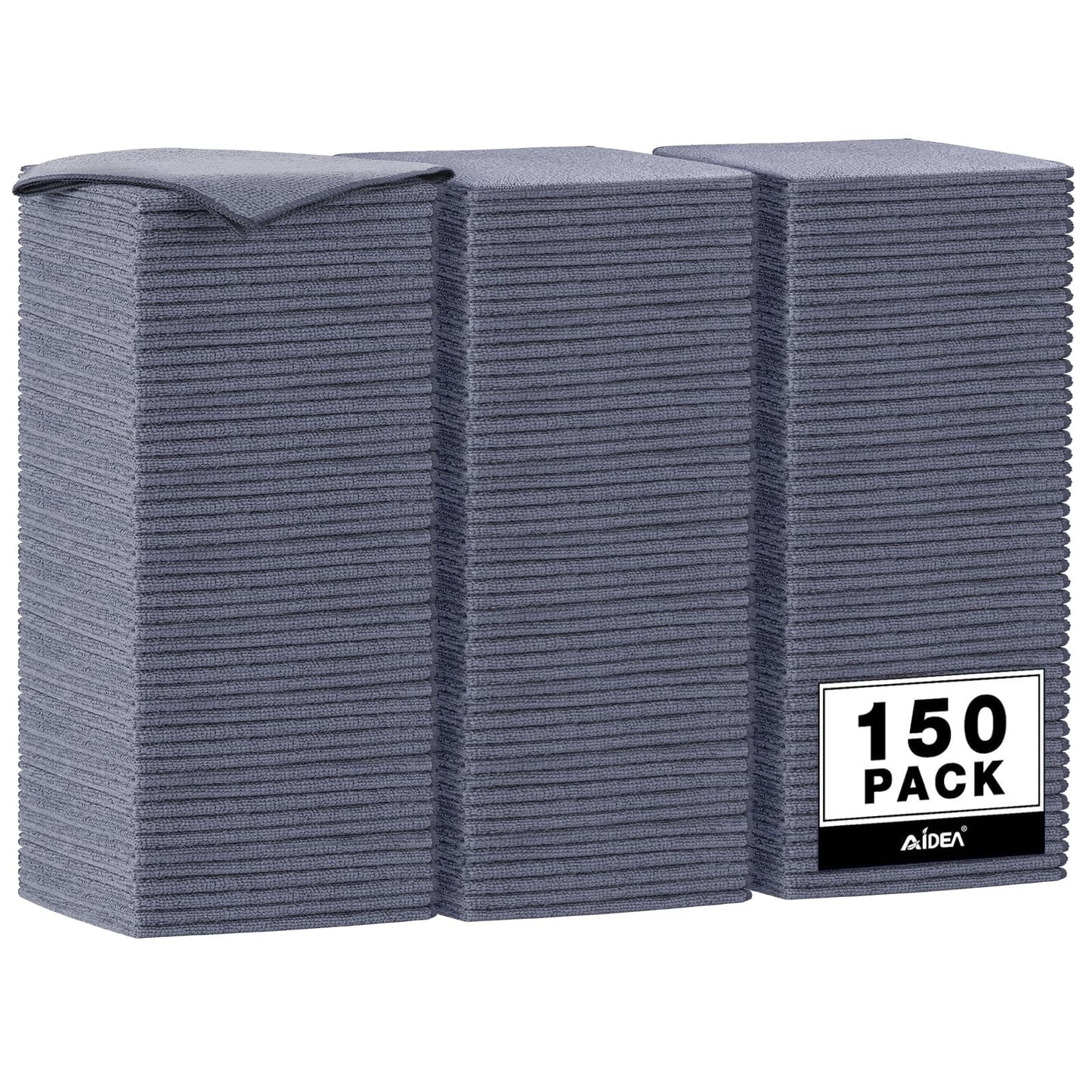 AIDEA Microfiber Cleaning Cloths-50PK, Microfiber Towels for Cars, Premium All-Purpose Car Cloth, Dusting Cleaning Rags, Absorbent Towels for SUVs, House, Kitchen, Window, Gift-12×12"