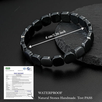 Osterkorbfüller Hämatitarmband für Herren Natursteine Handgemachte Armbänder - Entfacht männliche Energie neu Männliche Heilarmbänder für Herren Inspirierende Schmuckgeschenke