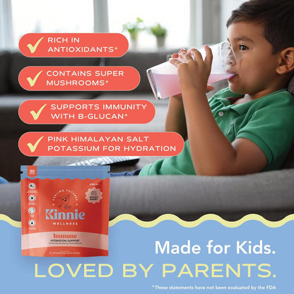 Kinnie Fueling Futures Bundle Pack - Multivitamin, Calm, and Immune Hydration - Sugar-Free with Probiotics, Magnesium & Electrolytes - 90 Stick Packs