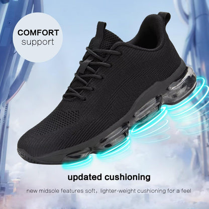 Mens Running Shoes Air Low Top Comfort Walking Lace Up Sneakers Breathable Fashion Tennis Sport Gym Fitness Cross Trainers