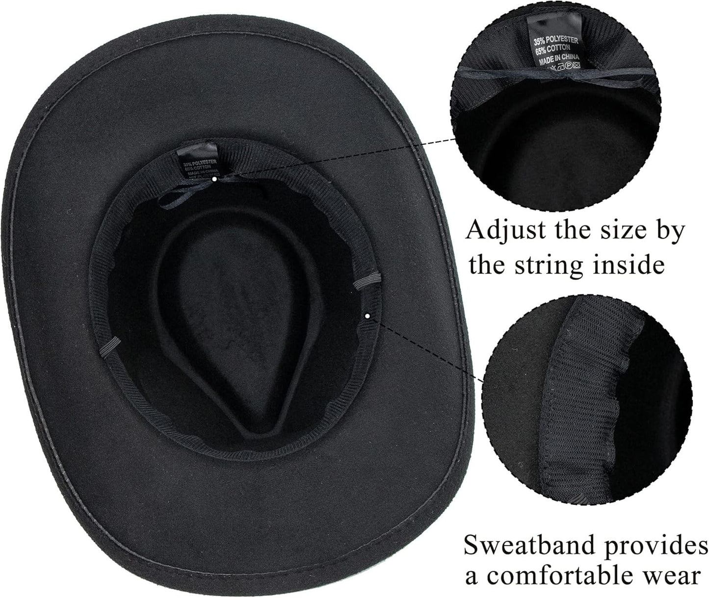 Cowboyhut für Jungen Mädchen Western Filzhut Fedora für Kinder 3-6 Jahre