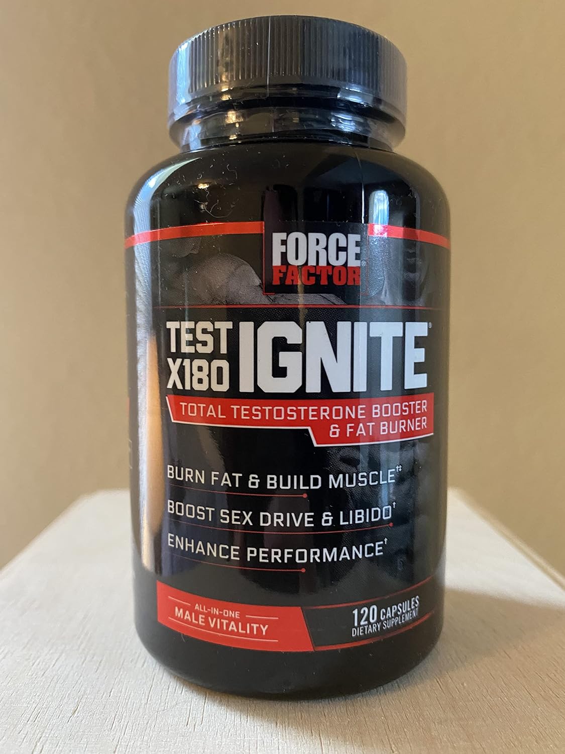 Force Factor Test X180 Ignite 120ct 2-Pack, 240 Count