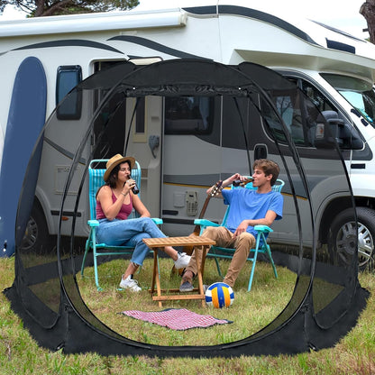 Alvantor Pop Up Screen House Tent, Instant Outdoor Gazebo with Mosquito Netting & UPF 50+ Sun Protection, Portable Canopy Shelter for Patio, Backyard, Camping (2-10 Person)