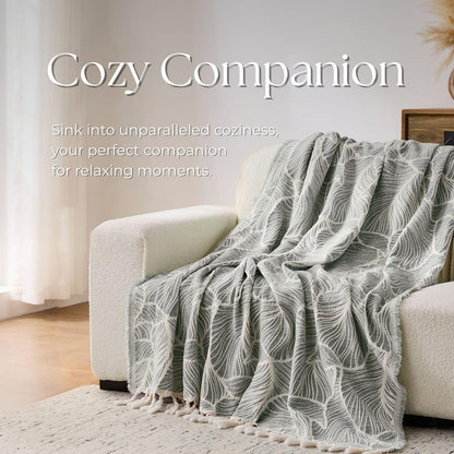 Cozy Up with the DOWN HOME Chenille Cotton Throw Blanket