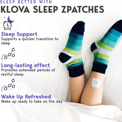 Klova Sleep Support Patch Bundle for Adults – Extra Strength & ZSleep Melatonin Patches Plus Melatonin-Free Option – Natural, Non-Habit-Forming Overnight Sleep Aid – 84 Patches