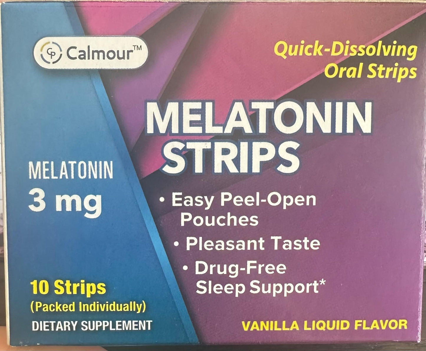 100 Oral Sleep Strips | Quick-Dissolving 3mg Melatonin Strip | Works Faster Than Gummies | Relaxation Napping Supplements | The Ultimate Sleeping Aid for Better Rest and Eye Health