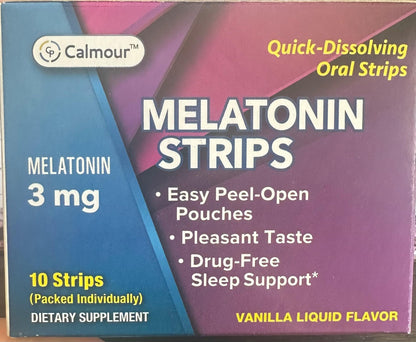 100 Oral Sleep Strips | Quick-Dissolving 3mg Melatonin Strip | Works Faster Than Gummies | Relaxation Napping Supplements | The Ultimate Sleeping Aid for Better Rest and Eye Health