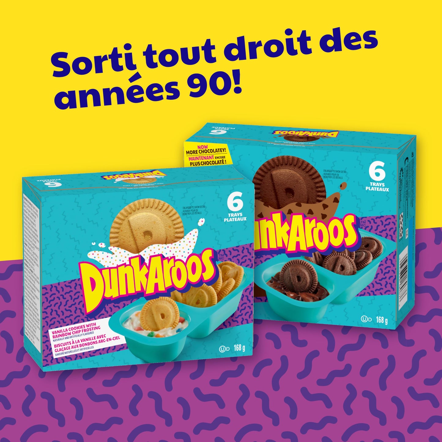Betty Crocker DunkAroos, Vanillekekse mit Regenbogenstreusel-Zuckerguss, 6 x 28g/1 oz