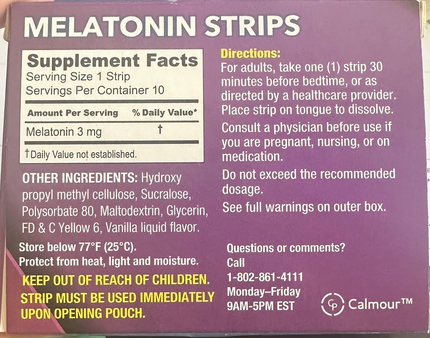 100 Oral Sleep Strips | Quick-Dissolving 3mg Melatonin Strip | Works Faster Than Gummies | Relaxation Napping Supplements | The Ultimate Sleeping Aid for Better Rest and Eye Health