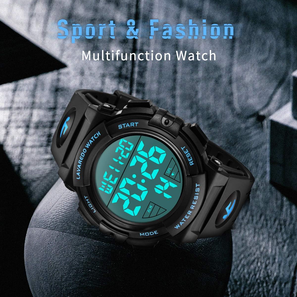Herren Digitaluhr, Sportuhren für Männer Outdoor Militär Digital Analog Stoppuhr Wasserdicht Multifunktionale Armbanduhr