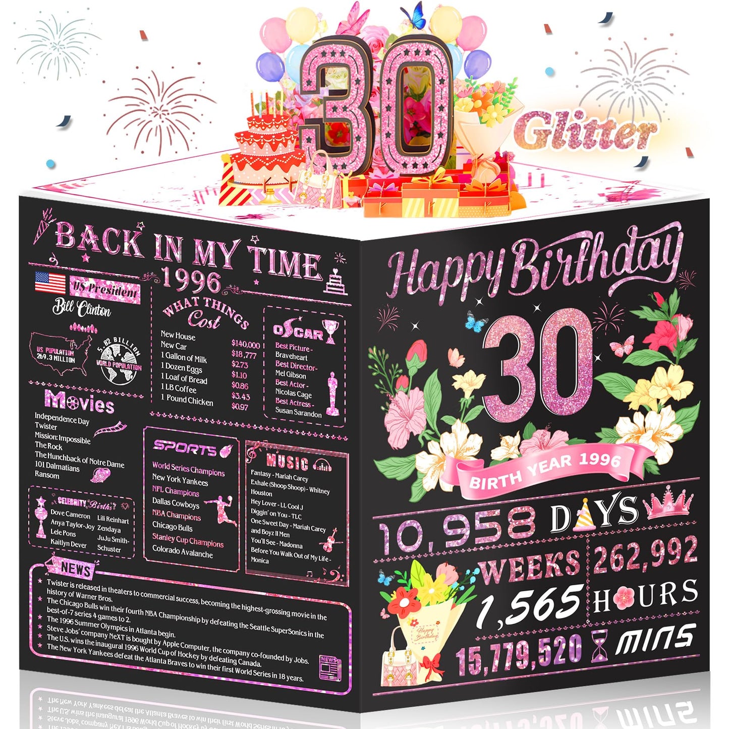 21st Birthday Card,3D Pop Up Funny 21st Birthday Decorations for Girls Granddaughter Sister,Happy 21 Year Old Birthday Gift for Daughter,Great 21Year Old Gifts Idea for Her,Jumbo Rose Glod In 2005