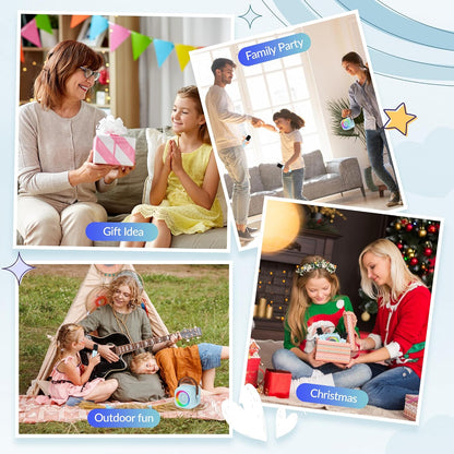 Mini Karaoke Machine for Kids Adults, Portable Bluetooth Speaker with 2 Wireless Microphone, Birthday Gifts for Girls Boys Ages 4, 5, 6, 7, 8, 9, 10, 12+ Years Old (Pinkcolor)