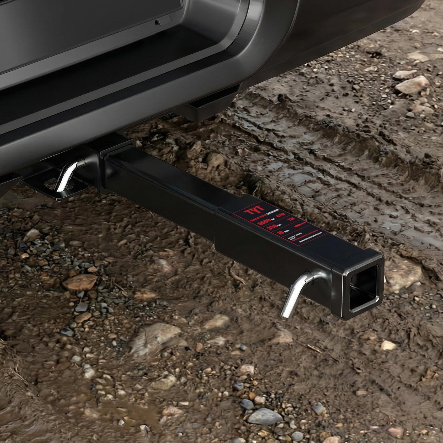 TYT Adjustable Truck Trailer Hitch for 2 inch Receiver, 6" Drop/Rise Tow Hitch with Dual Balls (2" & 2-5/16"), Compatible with Heavy-Duty Trailer Systems up to 20,000 lbs, Includes Hitch Tightener